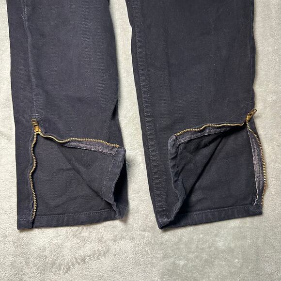 Vtg 80s Guess Georges Marciano Jeans Sz 28 *25x26 Black Denim Tapered Ankle Zip - Picture 7 of 15